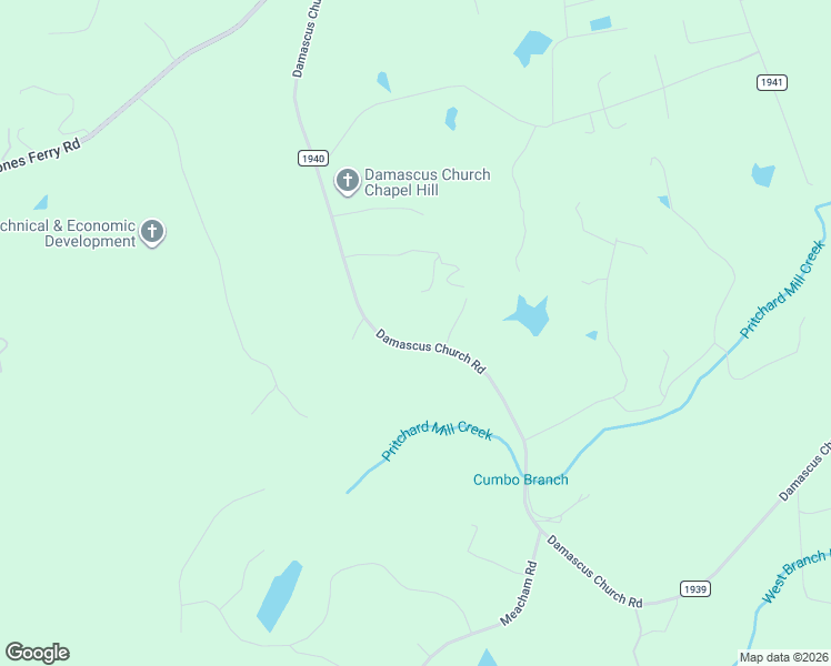 map of restaurants, bars, coffee shops, grocery stores, and more near 814 Damascus Church Road in Chapel Hill