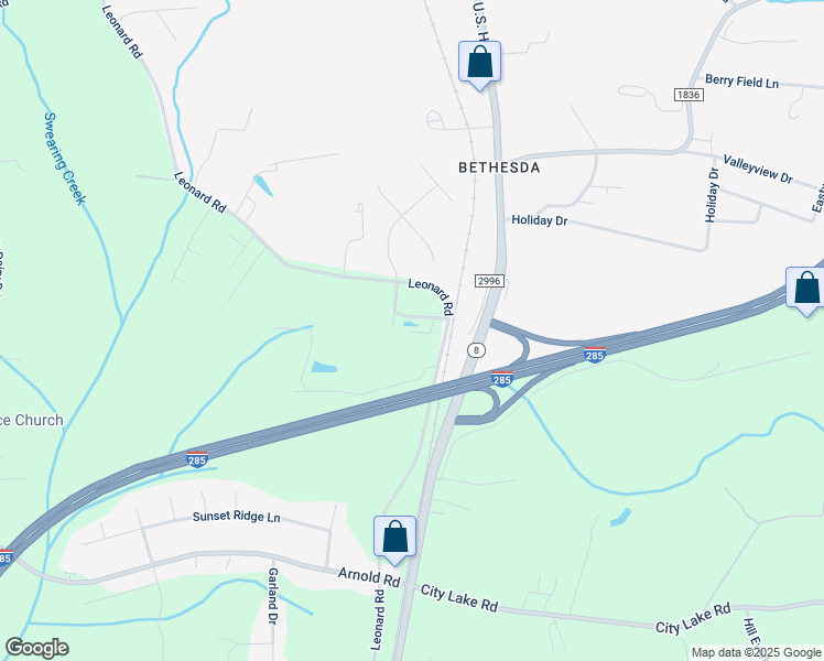 map of restaurants, bars, coffee shops, grocery stores, and more near 210 Pine Park Drive in Lexington