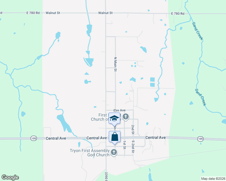 map of restaurants, bars, coffee shops, grocery stores, and more near 511 North Main Street in Tryon