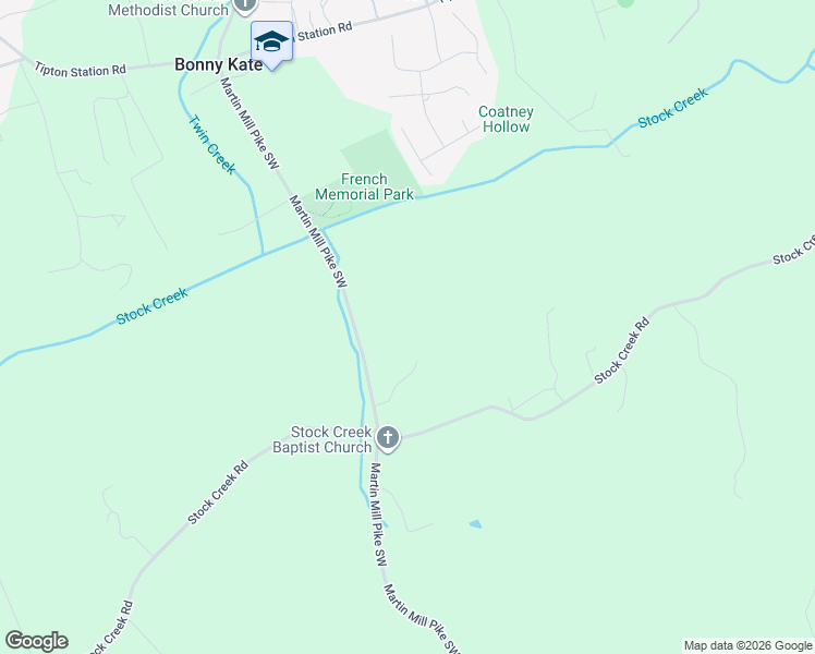 map of restaurants, bars, coffee shops, grocery stores, and more near 7932 Martin Mill Pike in Knoxville