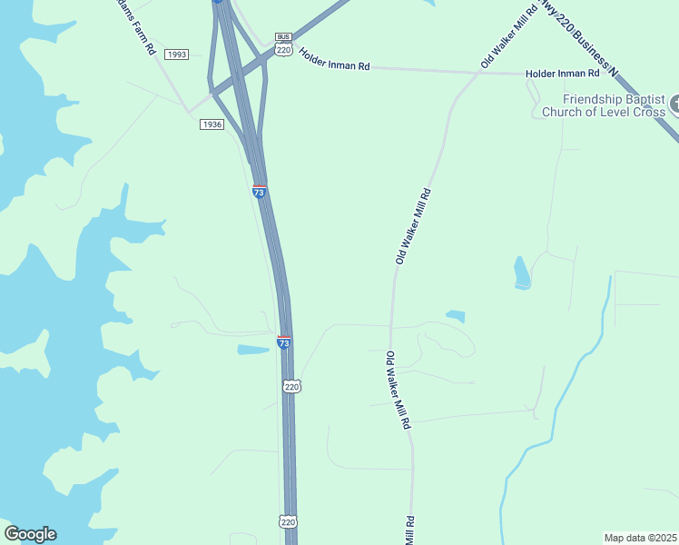 map of restaurants, bars, coffee shops, grocery stores, and more near 5545 Old Walker Mill Road in Randleman