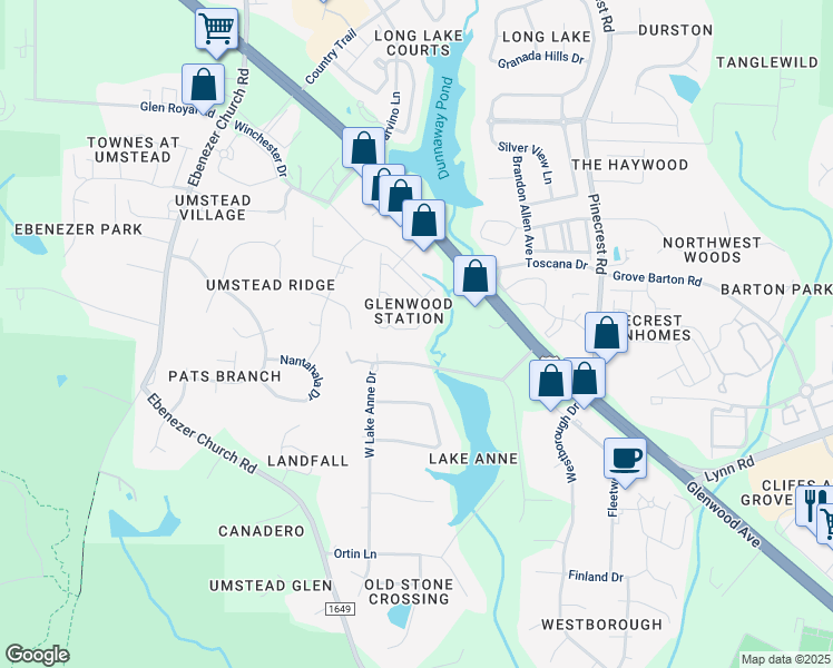 map of restaurants, bars, coffee shops, grocery stores, and more near 8242 Primanti Boulevard in Raleigh