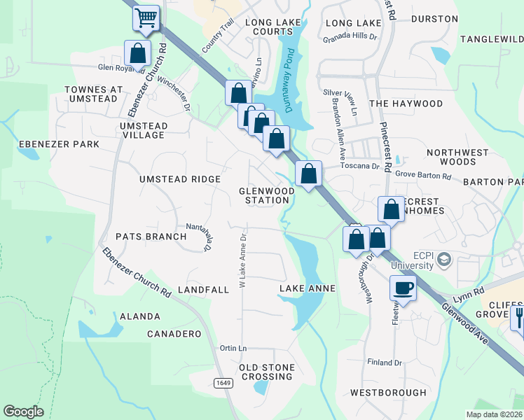 map of restaurants, bars, coffee shops, grocery stores, and more near 8218 Primanti Boulevard in Raleigh