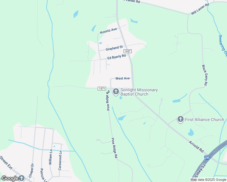 map of restaurants, bars, coffee shops, grocery stores, and more near 1570 Pine Ridge Road in Lexington