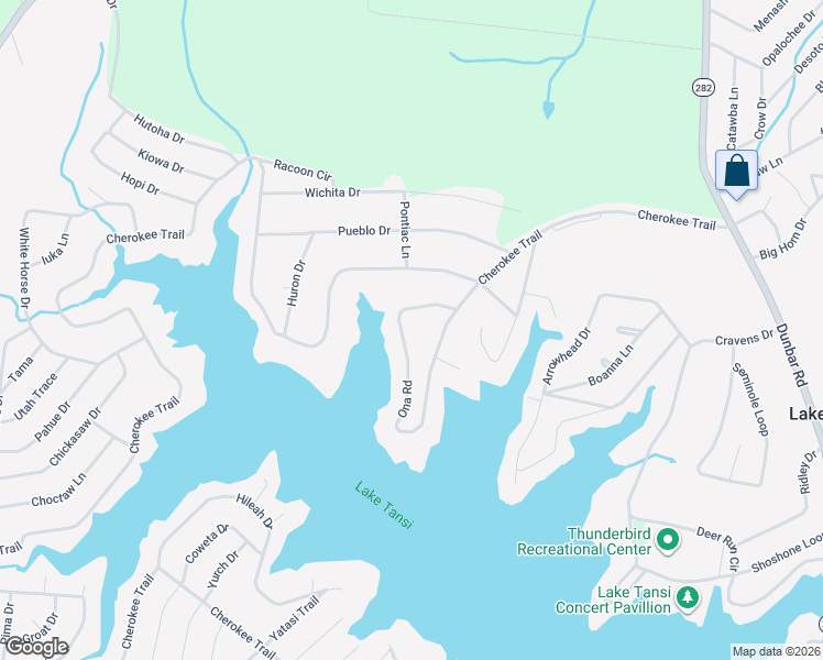map of restaurants, bars, coffee shops, grocery stores, and more near 2144 Ona Road in Crossville