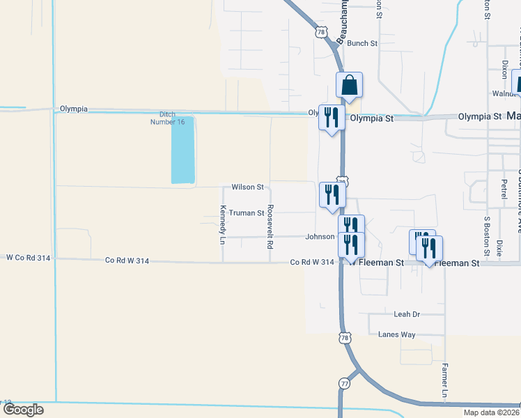 map of restaurants, bars, coffee shops, grocery stores, and more near 812 Truman Street in Manila