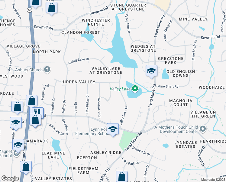 map of restaurants, bars, coffee shops, grocery stores, and more near 6912 Fernhill Lane in Raleigh