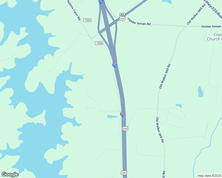 map of restaurants, bars, coffee shops, grocery stores, and more near 7799 Adams Farm Road in Randleman