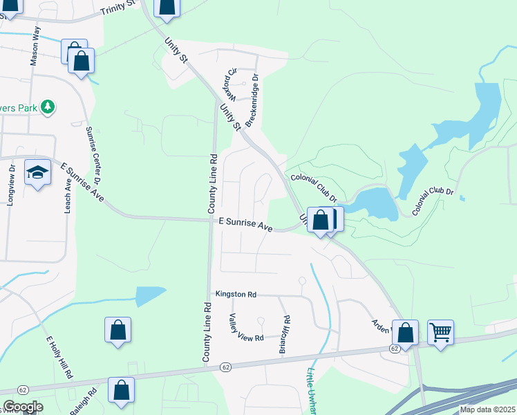 map of restaurants, bars, coffee shops, grocery stores, and more near 110 Maryland Drive in Thomasville