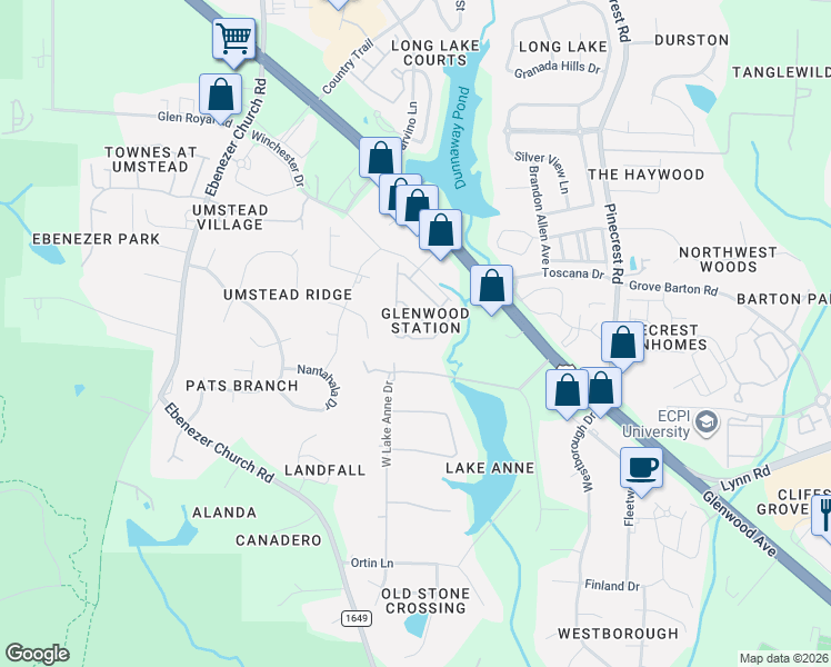 map of restaurants, bars, coffee shops, grocery stores, and more near 8218 Primanti Boulevard in Raleigh