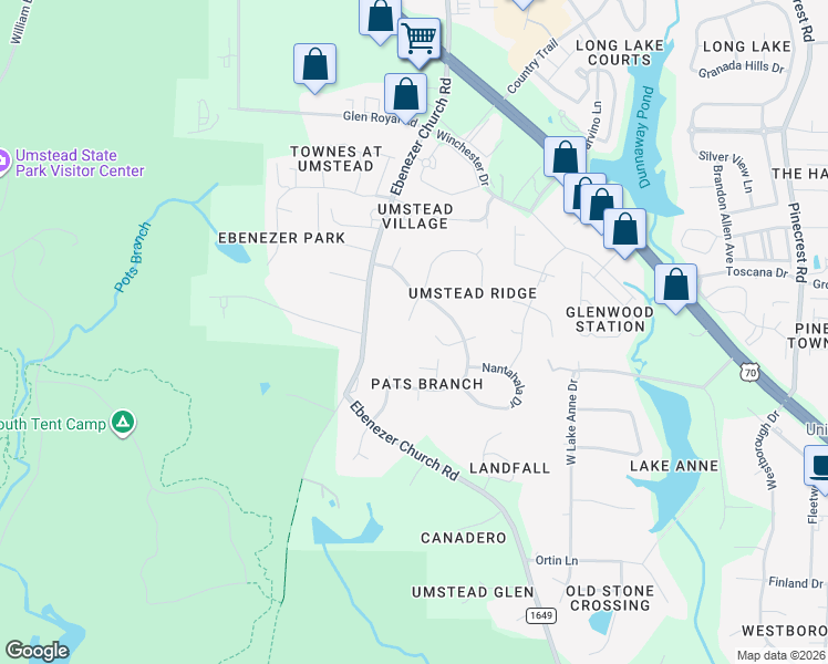 map of restaurants, bars, coffee shops, grocery stores, and more near 7902 Ebenezer Church Road in Raleigh
