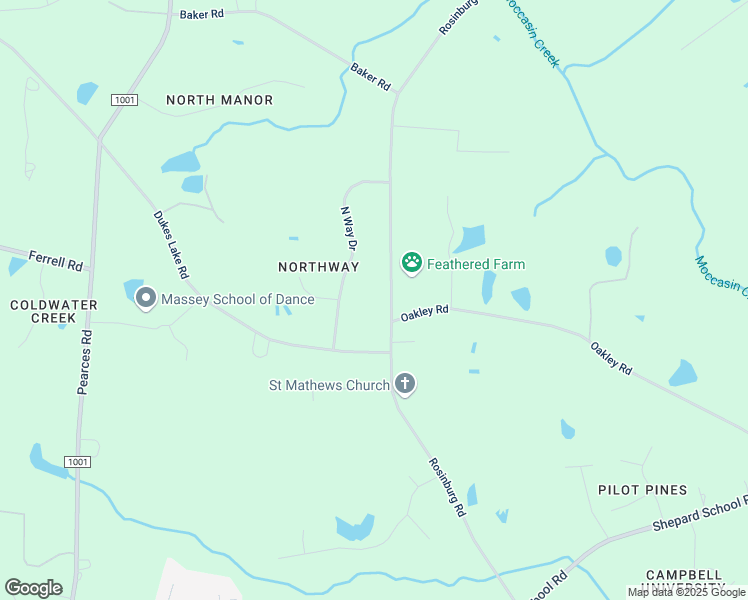 map of restaurants, bars, coffee shops, grocery stores, and more near 3621 Rosinburg Road in Zebulon