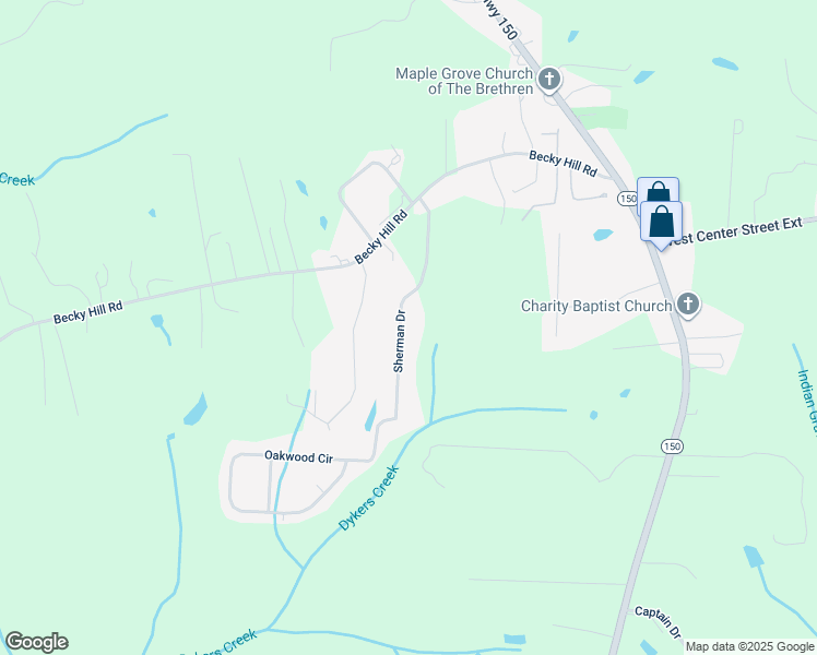 map of restaurants, bars, coffee shops, grocery stores, and more near 409 Sherman Drive in Lexington