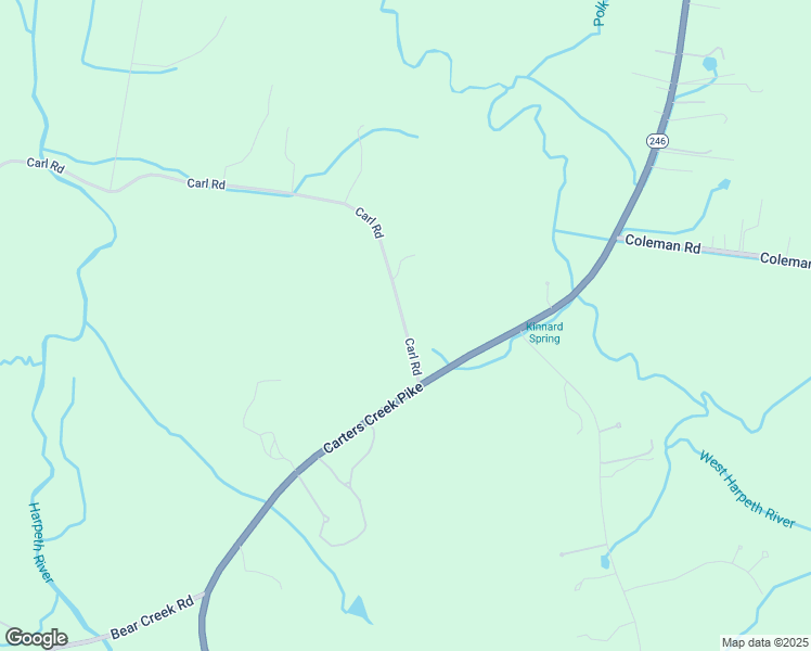 map of restaurants, bars, coffee shops, grocery stores, and more near Carl Road in Franklin