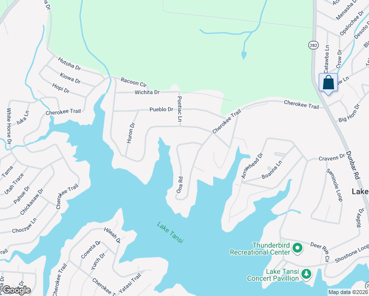 map of restaurants, bars, coffee shops, grocery stores, and more near 2144 Ona Road in Crossville