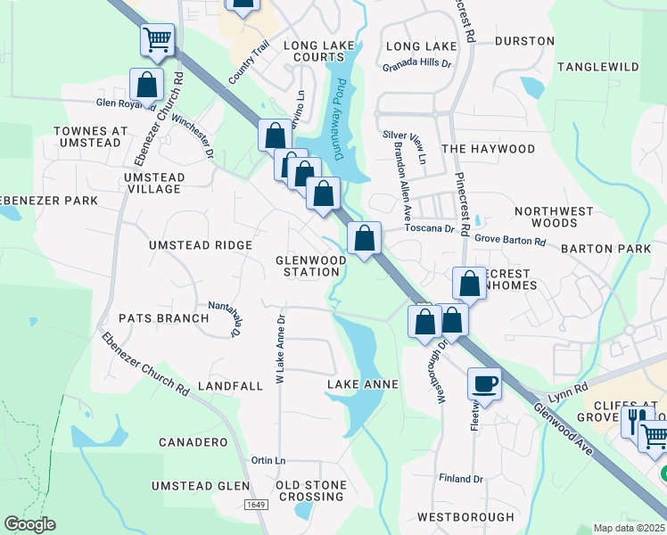 map of restaurants, bars, coffee shops, grocery stores, and more near 8274 Primanti Boulevard in Raleigh