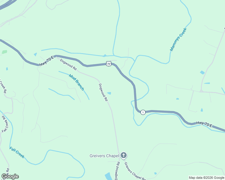 map of restaurants, bars, coffee shops, grocery stores, and more near 602 Dogwood Road in Rockwood
