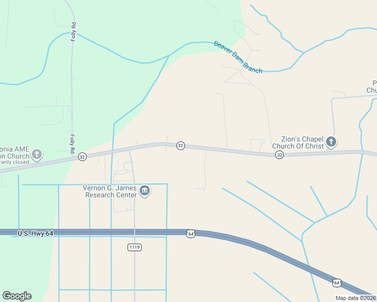 map of restaurants, bars, coffee shops, grocery stores, and more near 5342 North Carolina 32 in Roper