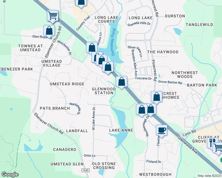 map of restaurants, bars, coffee shops, grocery stores, and more near 8302 Primanti Boulevard in Raleigh