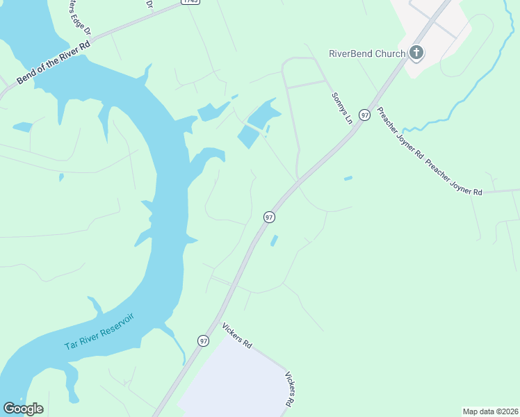 map of restaurants, bars, coffee shops, grocery stores, and more near 9195 Thomas Road in Rocky Mount