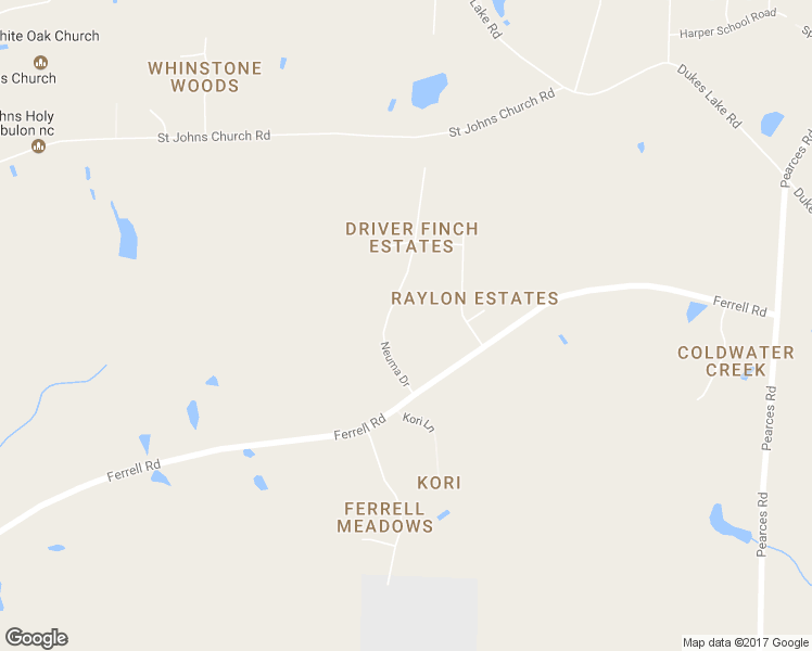 map of restaurants, bars, coffee shops, grocery stores, and more near 3432 Neuma Drive in Zebulon