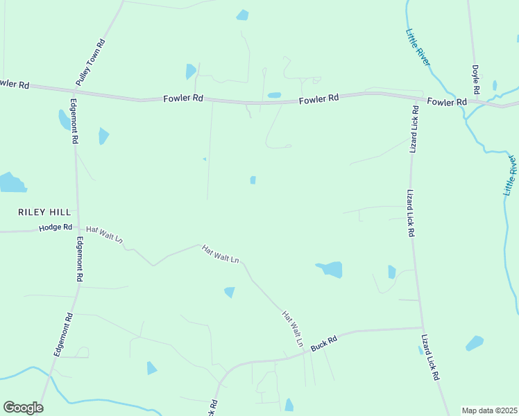 map of restaurants, bars, coffee shops, grocery stores, and more near 7439 Buck Road in Wendell