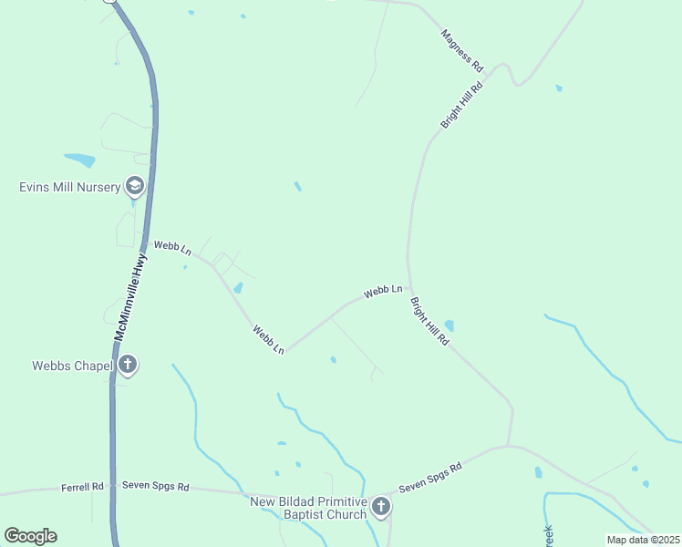 map of restaurants, bars, coffee shops, grocery stores, and more near 775 Webb Lane in Smithville