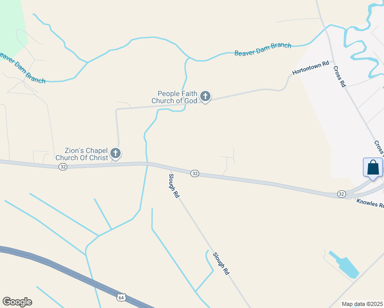 map of restaurants, bars, coffee shops, grocery stores, and more near 6281 North Carolina 32 in Roper