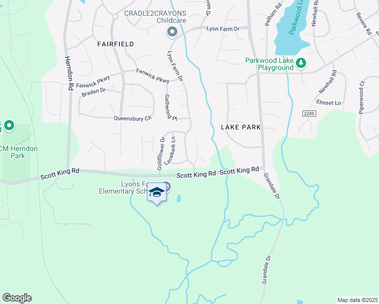 map of restaurants, bars, coffee shops, grocery stores, and more near 5913 Lyon Farm Drive in Durham