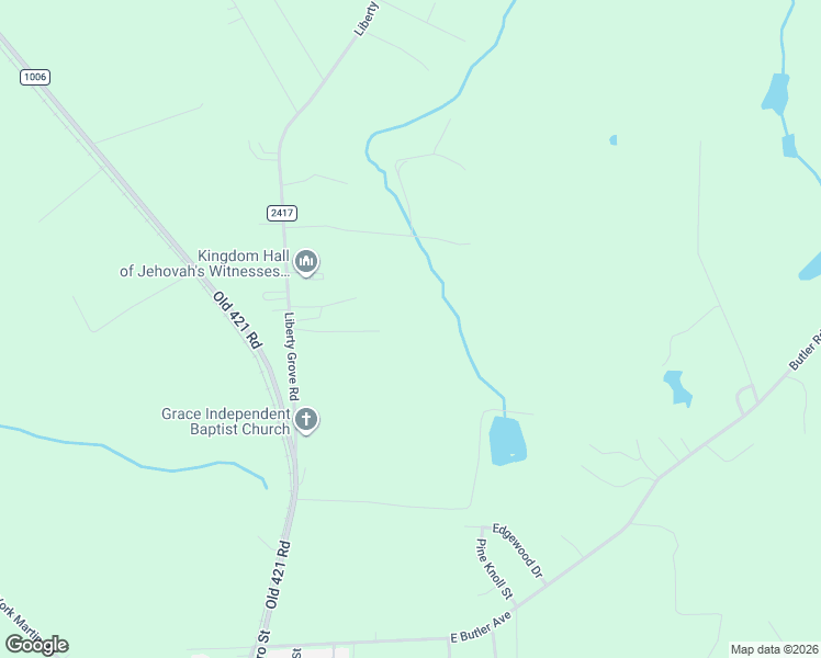 map of restaurants, bars, coffee shops, grocery stores, and more near 4698 Liberty Grove Road in Liberty