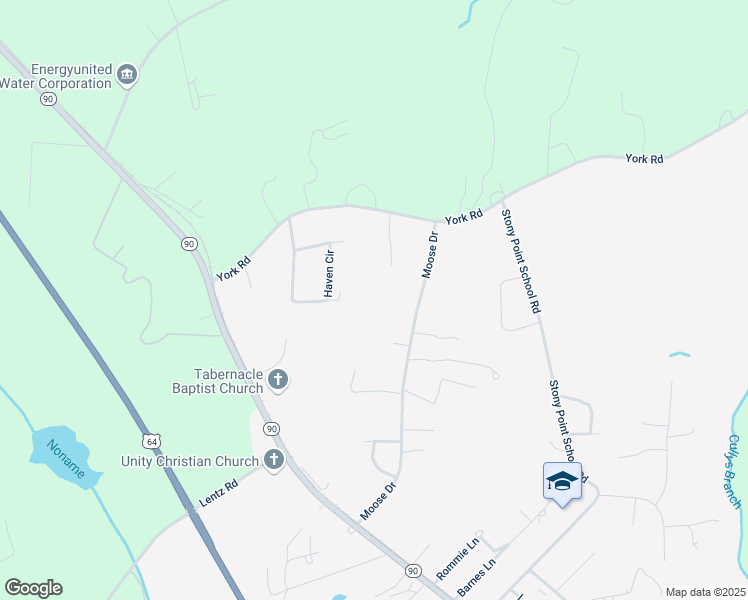 map of restaurants, bars, coffee shops, grocery stores, and more near 556 Moose Drive in Stony Point