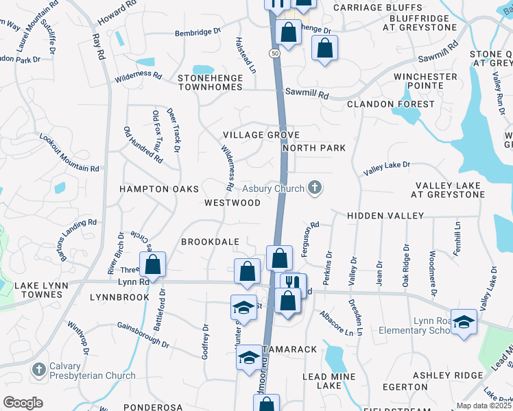 map of restaurants, bars, coffee shops, grocery stores, and more near 6710 Tattershale Court in Raleigh