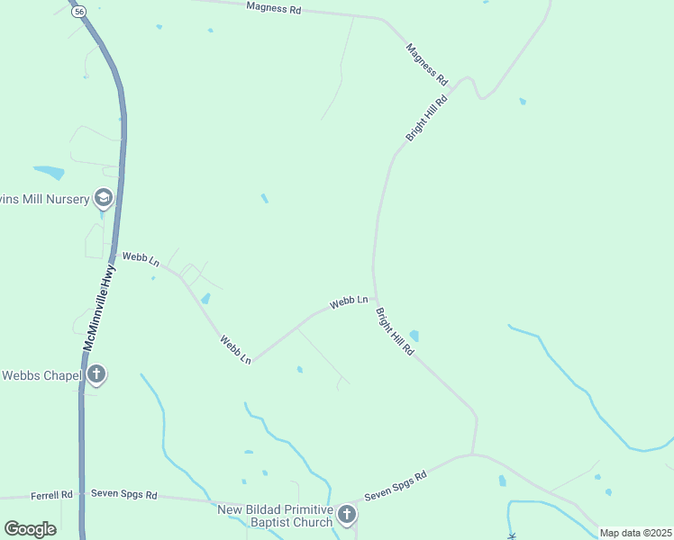 map of restaurants, bars, coffee shops, grocery stores, and more near 775 Webb Lane in Smithville