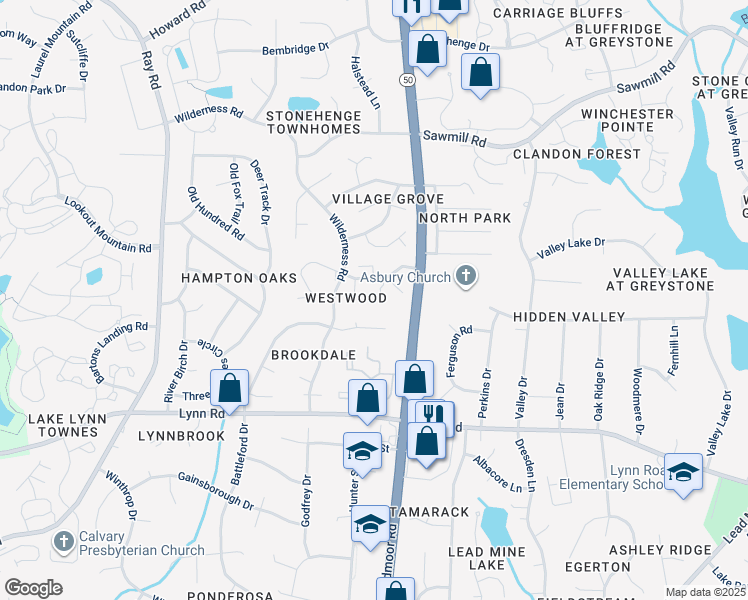 map of restaurants, bars, coffee shops, grocery stores, and more near 6702 Tattershale Court in Raleigh