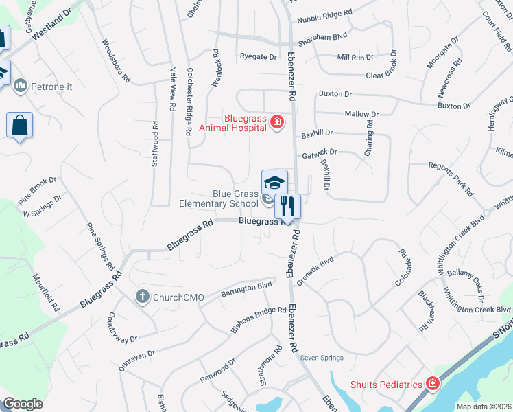 map of restaurants, bars, coffee shops, grocery stores, and more near 8901 Straw Flower Drive in Knoxville