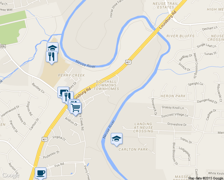 map of restaurants, bars, coffee shops, grocery stores, and more near 7830 Averette Field Drive in Raleigh