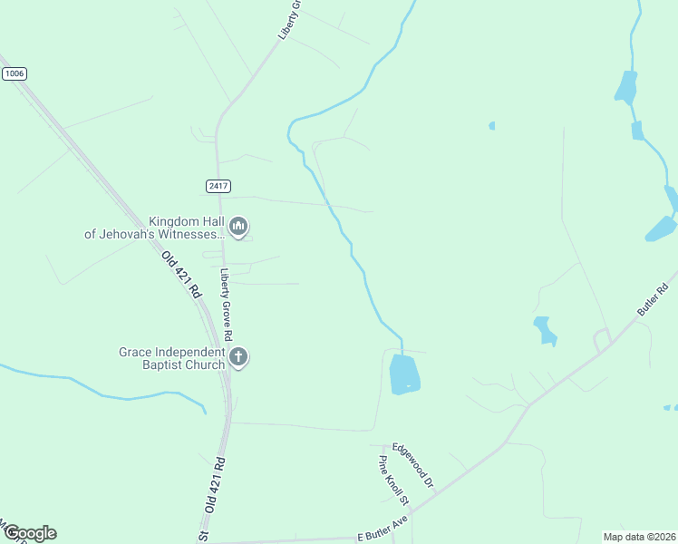 map of restaurants, bars, coffee shops, grocery stores, and more near 4698 Liberty Grove Road in Liberty