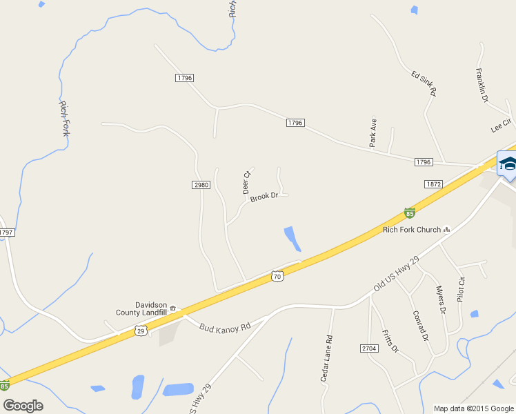map of restaurants, bars, coffee shops, grocery stores, and more near 242 Brook Drive in Thomasville