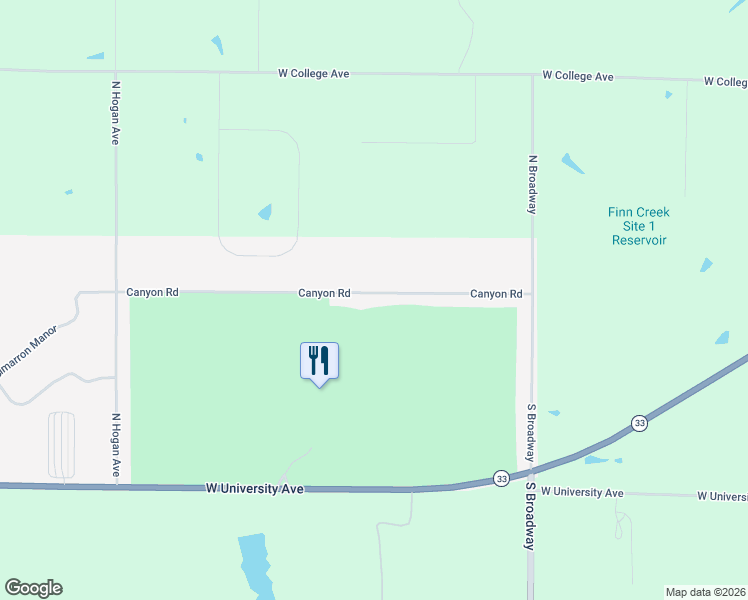 map of restaurants, bars, coffee shops, grocery stores, and more near 4825 Canyon Road in Guthrie