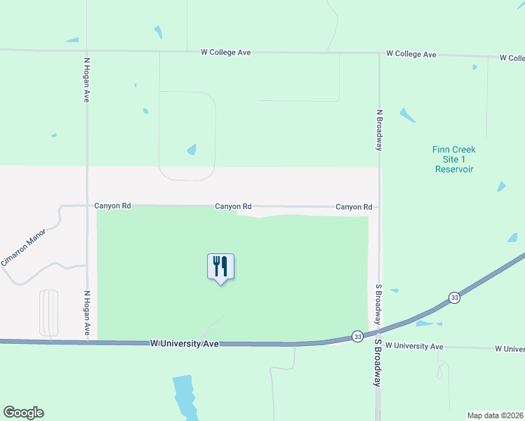 map of restaurants, bars, coffee shops, grocery stores, and more near 4825 Canyon Road in Guthrie
