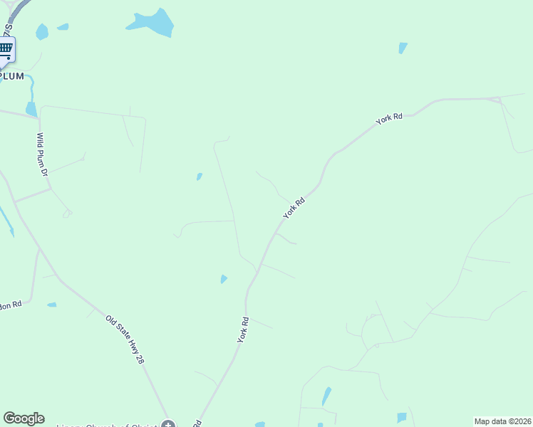 map of restaurants, bars, coffee shops, grocery stores, and more near 815 York Road in Crossville