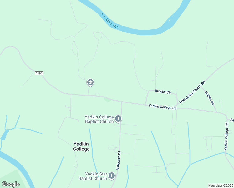 map of restaurants, bars, coffee shops, grocery stores, and more near 2380 Yadkin College Road in Lexington
