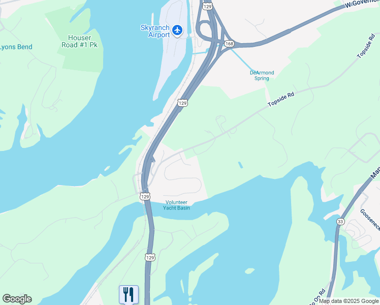 map of restaurants, bars, coffee shops, grocery stores, and more near 3638 Topside Road in Knoxville