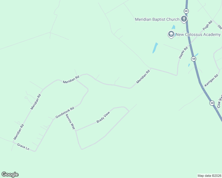 map of restaurants, bars, coffee shops, grocery stores, and more near 377 Meridian Road in Crossville
