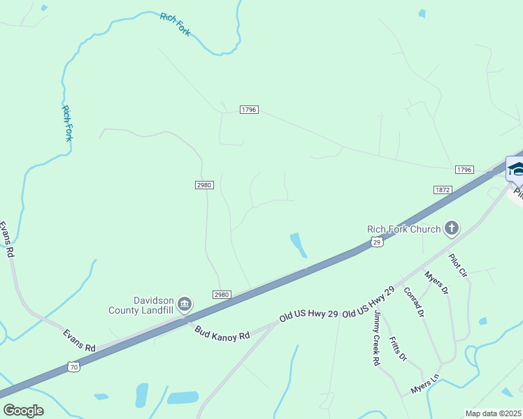 map of restaurants, bars, coffee shops, grocery stores, and more near 242 Brook Drive in Thomasville