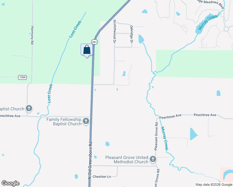 map of restaurants, bars, coffee shops, grocery stores, and more near 3609 East Thomas Green Road in Jonesboro