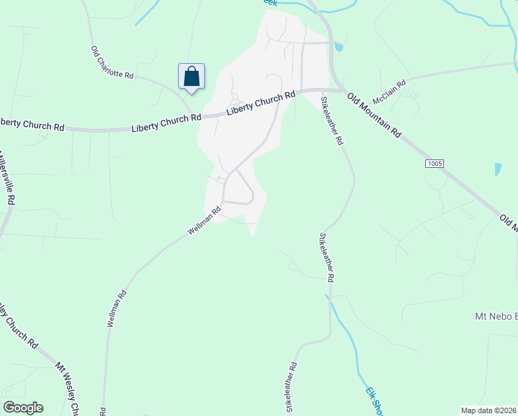 map of restaurants, bars, coffee shops, grocery stores, and more near 110 Manor Lane in Hiddenite