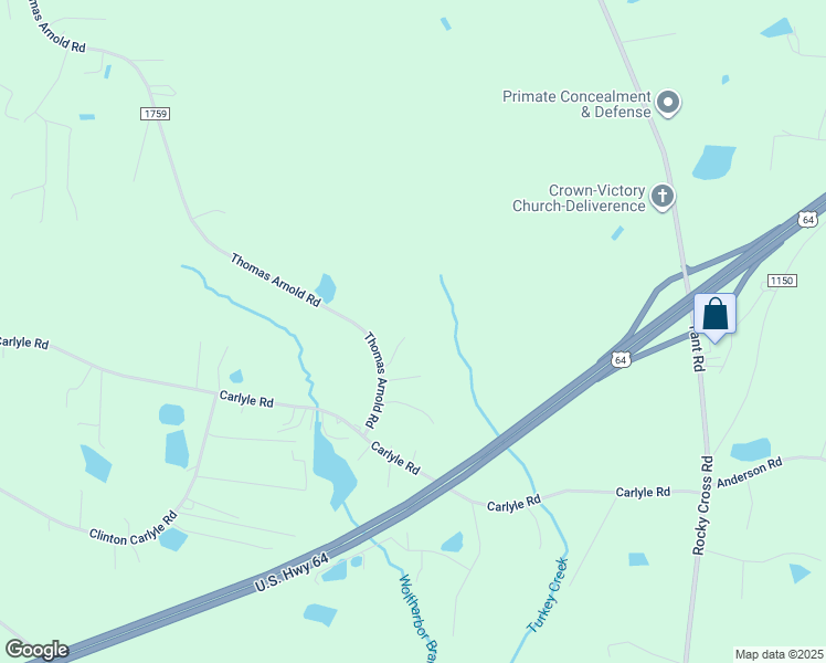 map of restaurants, bars, coffee shops, grocery stores, and more near 645 Thomas Arnold Road in Zebulon
