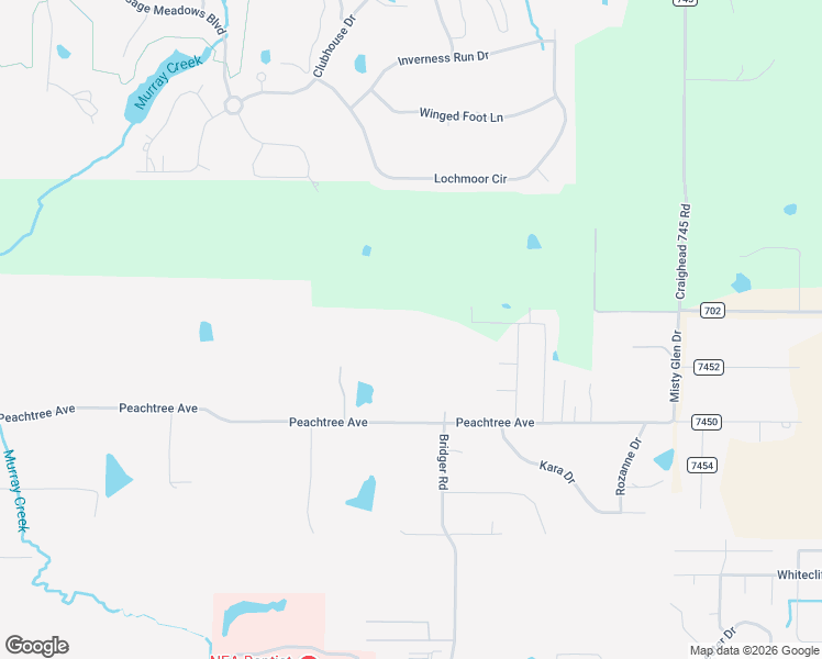 map of restaurants, bars, coffee shops, grocery stores, and more near 4926 Peachtree Avenue in Jonesboro