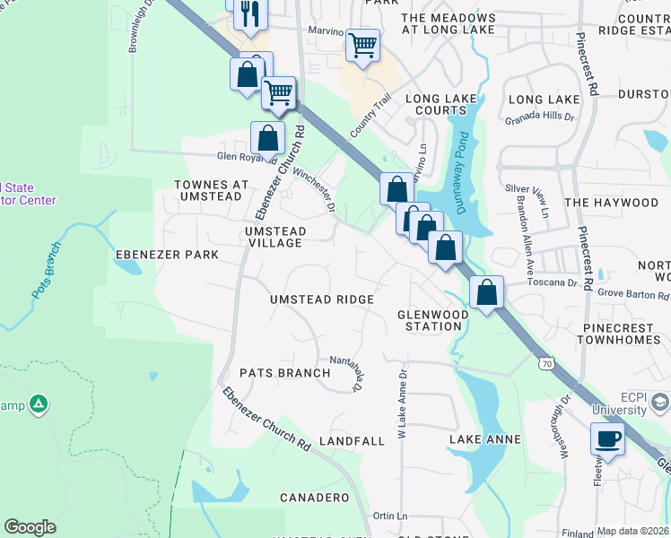 map of restaurants, bars, coffee shops, grocery stores, and more near 8205 Nolichucky Court in Raleigh
